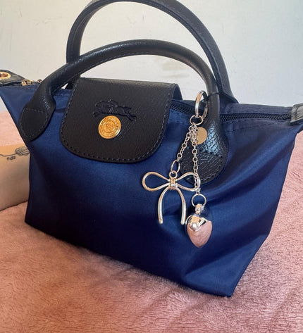 Handbag accessory - heart and bow